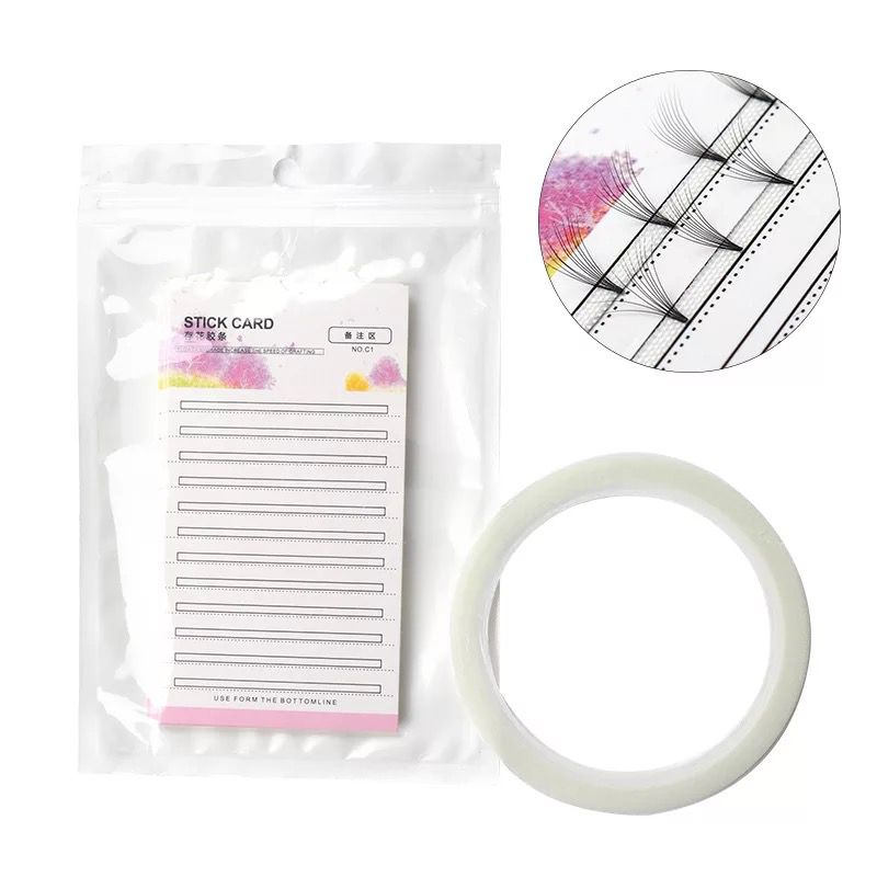 TARJETA CON CINTA ADHESIVA PARA VOLUMEN RUSO