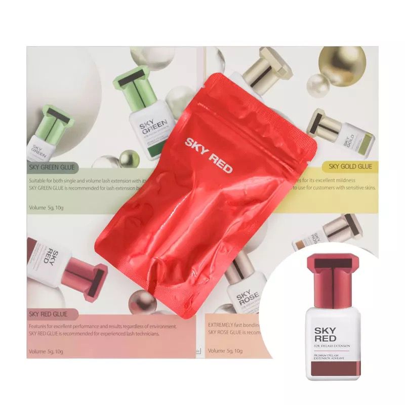PEGAMENTO ADHESIVO PARA PESTAÑAS 1-2 SEG NEW SKY RED 5ML