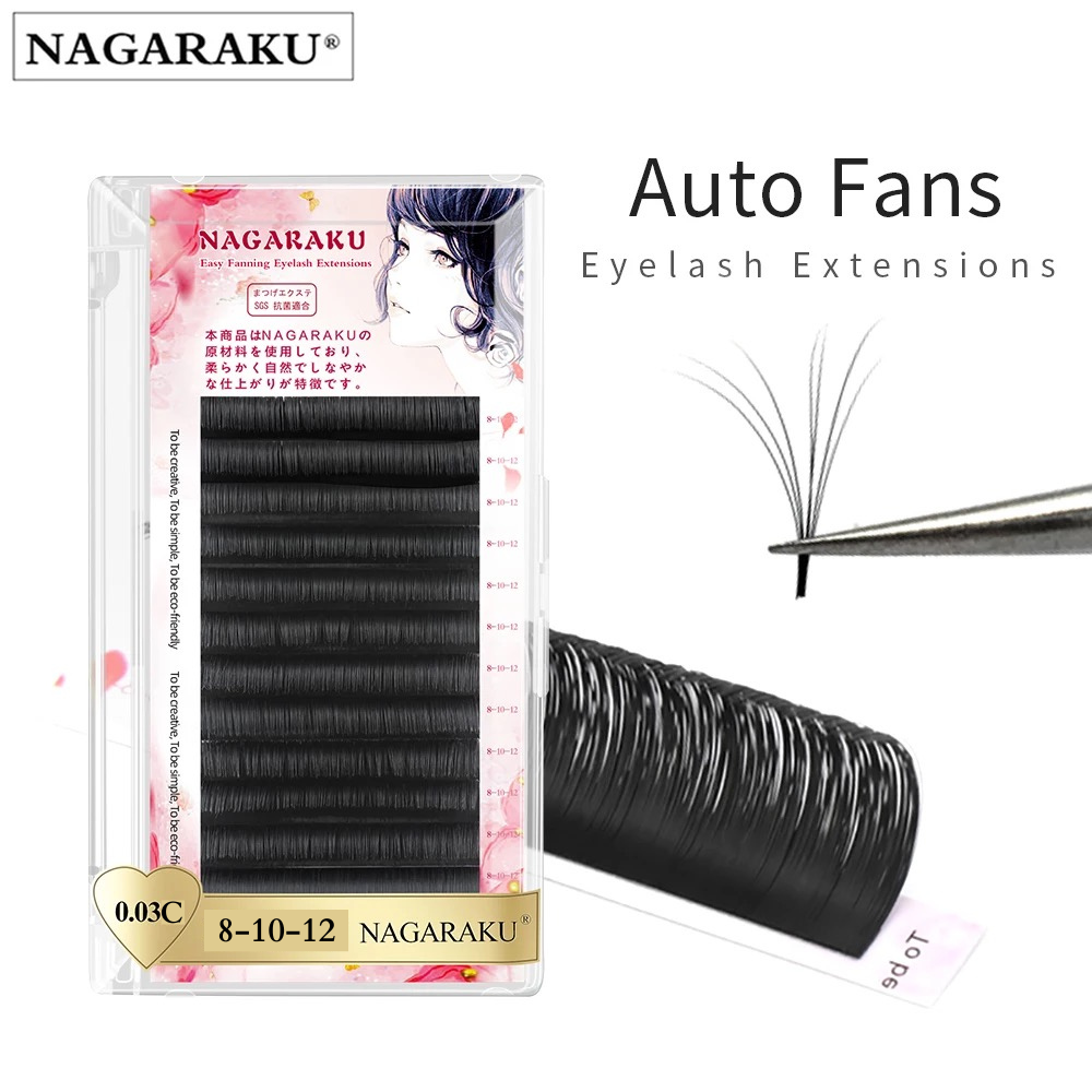 PESTAÑAS NAGARAKU 0.03 C 08-10-12 MM EASY FAN