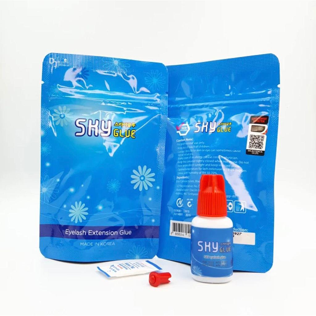 PEGAMENTO ADHESIVO PARA PESTAÑAS 1-2 SEG SKY GLUE 5ML TAPA ROJA