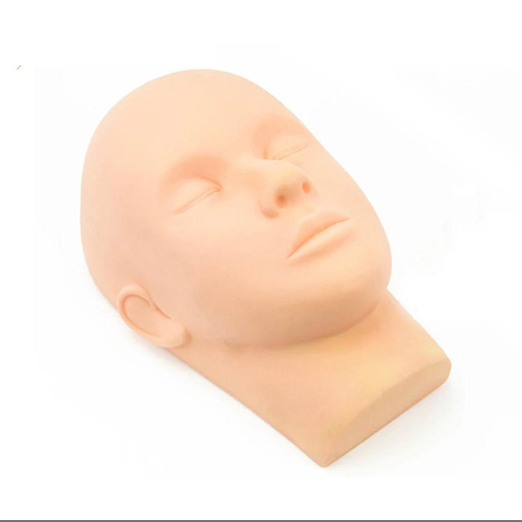 CABEZOTE DE SILICON PARA PRACTICA DE COLOCACION DE PESTAÑAS