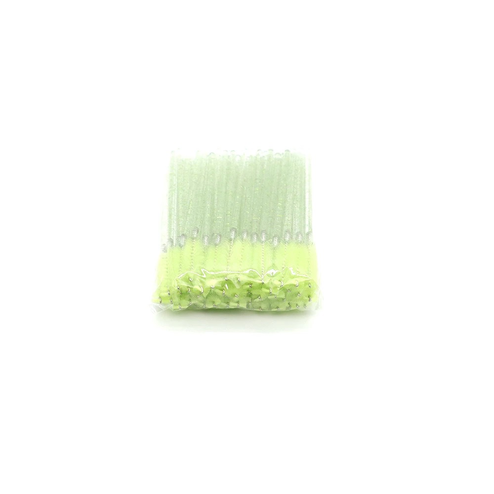 CEPILLOS PARA PESTAÑAS MASCARA WANDS VERDE LIMÓN